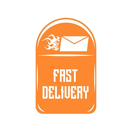 siletskyi (artist) - Emblem of fast delivery on a white background Stock Photo - Budget Royalty-Free & Subscription, Code: 400-09094535