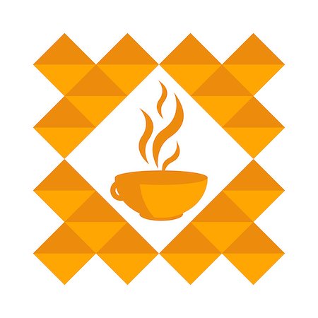 siletskyi (artist) - Logo of an orange cup with hot steam above it Stock Photo - Budget Royalty-Free & Subscription, Code: 400-09094539