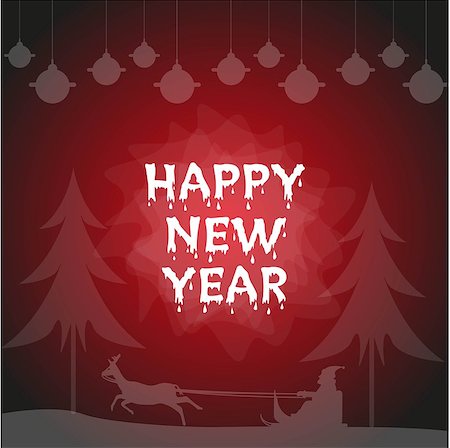 Happy New Year Poster, Flyer, Vector, Illustration, Eps File Stock Photo - Budget Royalty-Free & Subscription, Code: 400-09094619