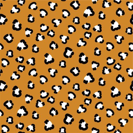 Leopard brown color seamless vector pattern. Animal skin texture. Fotografie stock - Microstock e Abbonamento, Codice: 400-09094713