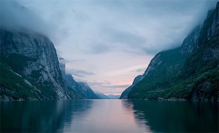 steffus (artist) - Night landscape of Lysefjord. Fairy tale of Norway fjords nature. Fotografie stock - Microstock e Abbonamento, Codice: 400-09094854