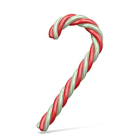 simsearch:400-04271654,k - Candy cane 3D render illustration isolated on white background Photographie de stock - Aubaine LD & Abonnement, Code: 400-09095264