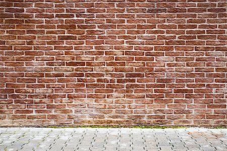 Brown brick wall and stone floor background. Stock Photo - Budget Royalty-Free & Subscription, Code: 400-09095318