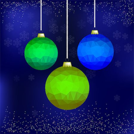 simsearch:400-09095755,k - Set of Colorful Glass Balls Isolated on Blue Snowflakes Background Photographie de stock - Aubaine LD & Abonnement, Code: 400-09095322