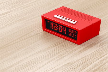 simsearch:400-04801462,k - Red alarm clock on wood background Stock Photo - Budget Royalty-Free & Subscription, Code: 400-09095382