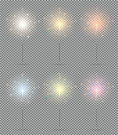 simsearch:400-09095404,k - Bengal Lights Set. Christmas Sparkler Isolated on Transparent Background. Vector Illustration. Fotografie stock - Microstock e Abbonamento, Codice: 400-09095401