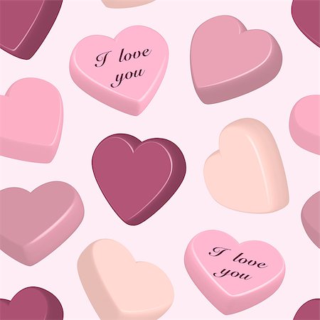 Seamless pattern with colorful hearts on pastel background. Stock Photo - Budget Royalty-Free & Subscription, Code: 400-09095444