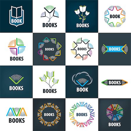 Abstract logo of books and knowledge. Illustration, vector template Photographie de stock - Aubaine LD & Abonnement, Code: 400-09095712