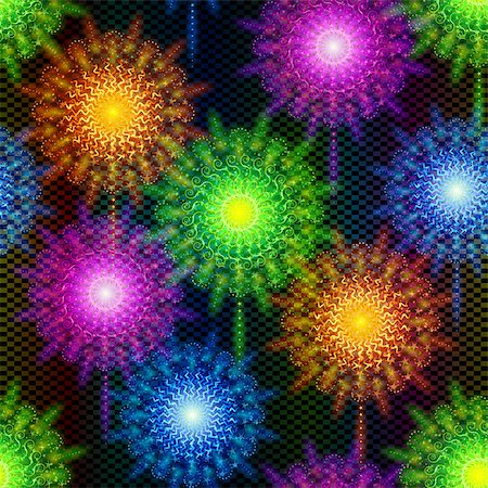 simsearch:400-08553045,k - Firework Seamless Background of Various Colors. Tile Pattern for Holiday Design. Eps10, Contains Transparencies. Vector Foto de stock - Super Valor sin royalties y Suscripción, Código: 400-09095813