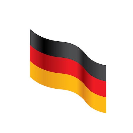 simsearch:400-05136582,k - Germany flag, vector illustration on a white background Stockbilder - Microstock & Abonnement, Bildnummer: 400-09095846