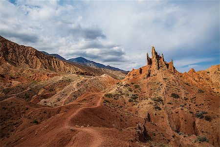 fairy land panorama - Panorama of the canyon fairytale or skazka , Issyk-Kul , Kyrgyzstan . Stock Photo - Budget Royalty-Free & Subscription, Code: 400-09095917