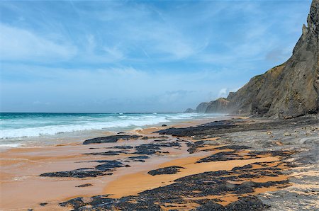 simsearch:400-09136239,k - Storm on Castelejo beach (Algarve, Portugal). Summer Atlantic coast. Stockbilder - Microstock & Abonnement, Bildnummer: 400-09095921