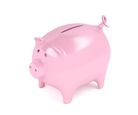 Piggy bank on white background Photographie de stock - Aubaine LD & Abonnement, Code: 400-09095934