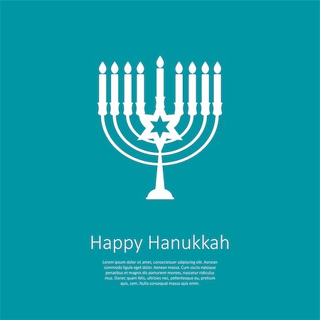 Happy Hanukkah, Jewish Holiday Background. Vector Illustration. Hanukkah is the name of the Jewish holiday. EPS10 Stock Photo - Budget Royalty-Free & Subscription, Code: 400-09096407