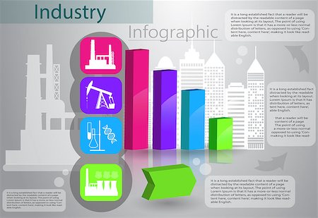 picture of people drilling oil - industry infographics production process oil chemical and other vector Stock Photo - Budget Royalty-Free & Subscription, Code: 400-09096654