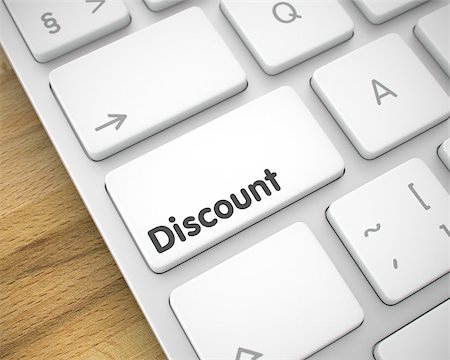 simsearch:400-09009271,k - Discount Written on White Button of Modern Laptop Keyboard. Business Concept: Discount on Modern Keyboard lying on the Wood Background. 3D Illustration. Stockbilder - Microstock & Abonnement, Bildnummer: 400-09096981