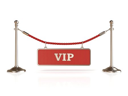 simsearch:400-04323582,k - Velvet rope barrier, with VIP sign. 3D render isolated on white background Photographie de stock - Aubaine LD & Abonnement, Code: 400-09097136