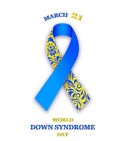 Vector illustration or world down syndrome day ribbon on white background Stockbilder - Microstock & Abonnement, Bildnummer: 400-09097171