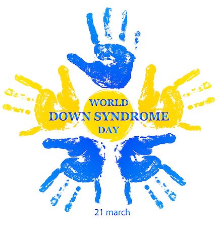 Vector illustration for World Down Syndrome Day on white background Stockbilder - Microstock & Abonnement, Bildnummer: 400-09097172