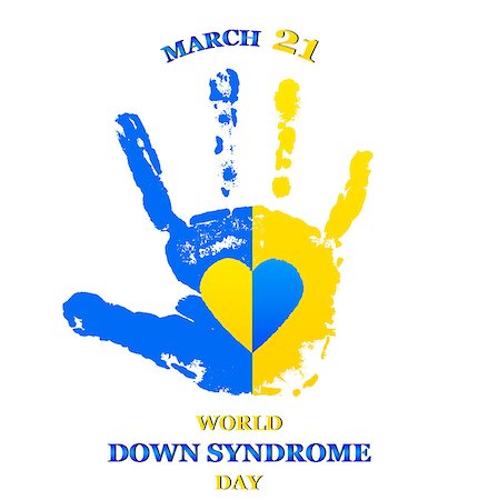 Vector illustration for World Down Syndrome Day on white background Stockbilder - Microstock & Abonnement, Bildnummer: 400-09097173