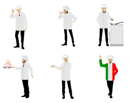 simsearch:400-07953213,k - Vector illustration of a set of chefs Foto de stock - Super Valor sin royalties y Suscripción, Código: 400-09097440