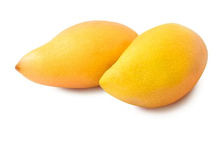 simsearch:400-09220883,k - Two yellow mangos isolated on white background Stock Photo - Budget Royalty-Free & Subscription, Code: 400-09097556