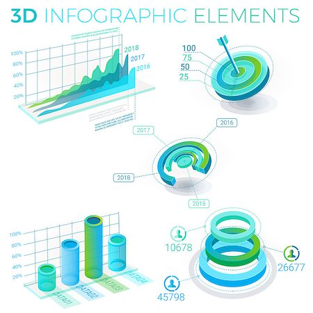 Infographic elements collection, corporate vector 3D illustration. Foto de stock - Royalty-Free Super Valor e Assinatura, Número: 400-09097657