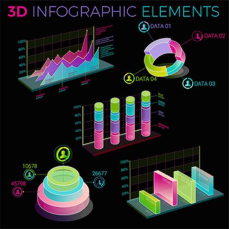 Infographic elements collection, corporate vector 3D illustration. Foto de stock - Royalty-Free Super Valor e Assinatura, Número: 400-09097661