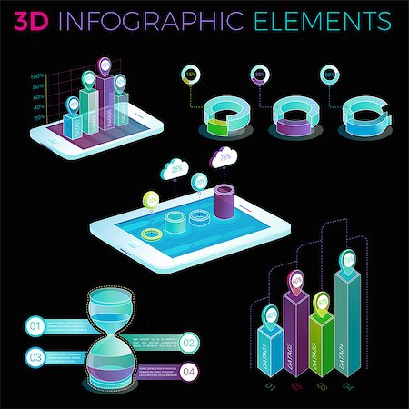 Infographic elements collection, corporate vector 3D illustration. Foto de stock - Royalty-Free Super Valor e Assinatura, Número: 400-09097662