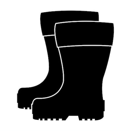 simsearch:400-05327098,k - Rubber boots icon. Waterproof shoes. Vector illustration Stock Photo - Budget Royalty-Free & Subscription, Code: 400-09097724