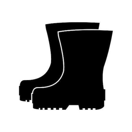 simsearch:400-05327098,k - Rubber boots icon. Waterproof shoes. Vector illustration Stock Photo - Budget Royalty-Free & Subscription, Code: 400-09097722