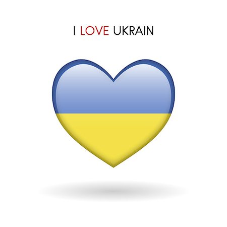 Love Ukrain symbol. Flag Heart Glossy icon vector illustration isolated on gray background eps10 Fotografie stock - Microstock e Abbonamento, Codice: 400-09098085