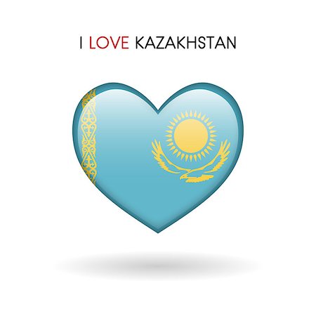 simsearch:400-09094879,k - Love Kazakhstan symbol. Flag Heart Glossy icon on a white background isolated vector illustration eps10 Photographie de stock - Aubaine LD & Abonnement, Code: 400-09098081