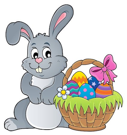 simsearch:400-09098381,k - Easter rabbit thematics 3 - eps10 vector illustration. Stock Photo - Budget Royalty-Free & Subscription, Code: 400-09098378