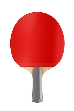 pong - Table tennis racket isolated on white background Stock Photo - Budget Royalty-Free & Subscription, Code: 400-09098413