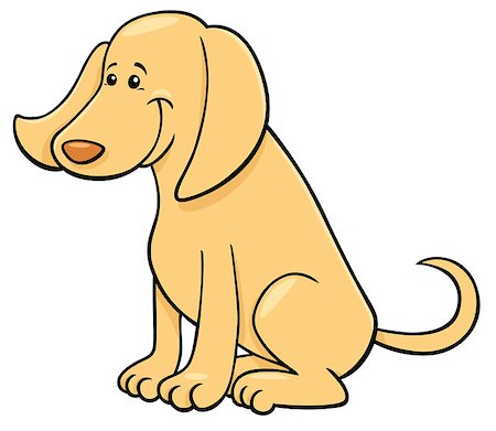 dog ear cartoon - Cartoon Illustration of Cute Happy Dog Animal Comic Character Stock Photo - Budget Royalty-Free & Subscription, Code: 400-09098515
