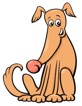 dog ear cartoon - Cartoon Illustration of Cute Dog Animal Comic Character Stock Photo - Budget Royalty-Free & Subscription, Code: 400-09098517