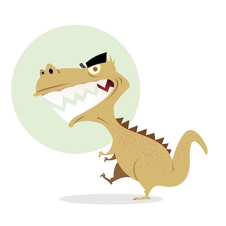 simsearch:400-08956391,k - Illustration of a cartoon T-rex dinosaur walking Stock Photo - Budget Royalty-Free & Subscription, Code: 400-09090411