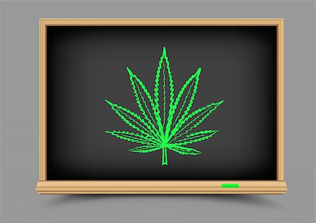 Blackboard hemp cannabis drug on gray background. Education school narcotic marijuana lesson Photographie de stock - Aubaine LD & Abonnement, Code: 400-09090873