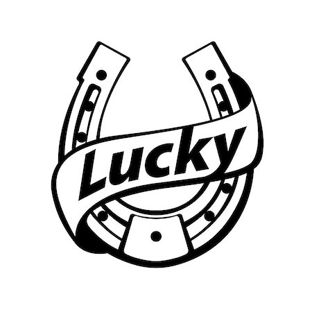 the design of a horseshoe for the lucky. Vector illustration icon Stock Photo - Budget Royalty-Free & Subscription, Code: 400-09091024