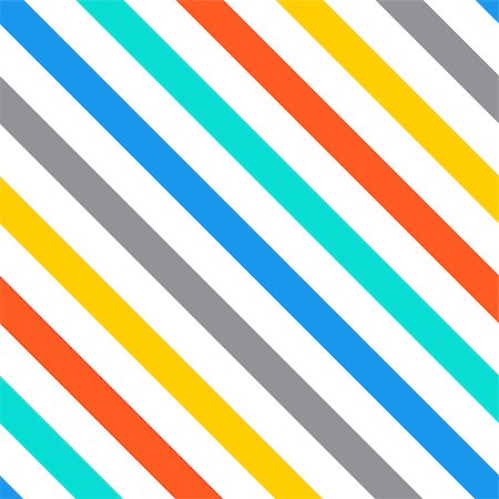 Colorful simple diagonal stripes seamless pattern vector illustration Stock Photo - Budget Royalty-Free & Subscription, Code: 400-09091091