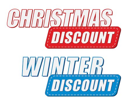 simsearch:400-06325568,k - christmas and winter discount in two colors labels, business holiday shopping concept, flat design Stockbilder - Microstock & Abonnement, Bildnummer: 400-09091151