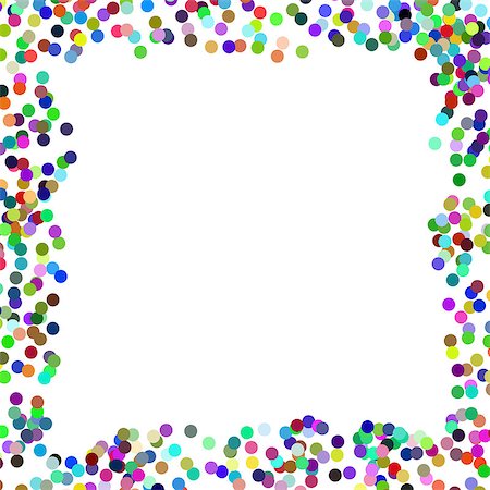 simsearch:400-08157483,k - Colorful Confetti Frame  on White Background. Paper Frame Fotografie stock - Microstock e Abbonamento, Codice: 400-09091250