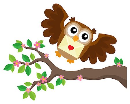 simsearch:400-05913687,k - Valentine owl topic image 6 - eps10 vector illustration. Foto de stock - Super Valor sin royalties y Suscripción, Código: 400-09091375