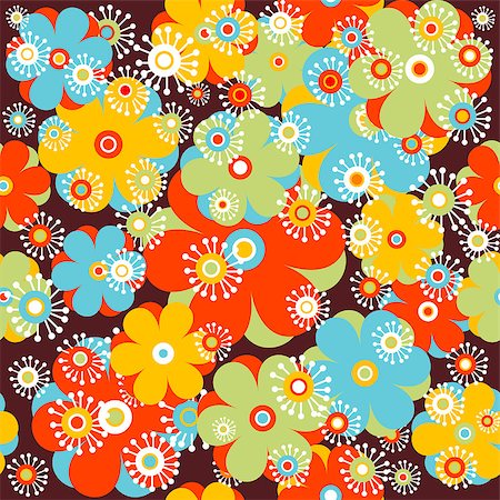 Childish floral pattern, seamless background Stock Photo - Budget Royalty-Free & Subscription, Code: 400-09091390