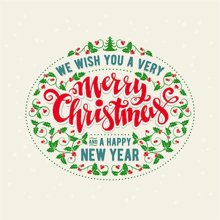 simsearch:400-05746178,k - We Wish You A Very Merry Christmas And a Happy New Year Vintage Background With Lettering Foto de stock - Super Valor sin royalties y Suscripción, Código: 400-09091466