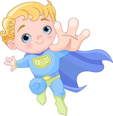 Illustration of very cute super baby boy Stock Photo - Budget Royalty-Free & Subscription, Code: 400-09091527