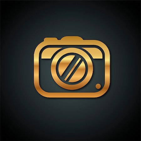 siletskyi (artist) - Picture of a compact golden camera on a dark background Stock Photo - Budget Royalty-Free & Subscription, Code: 400-09091672