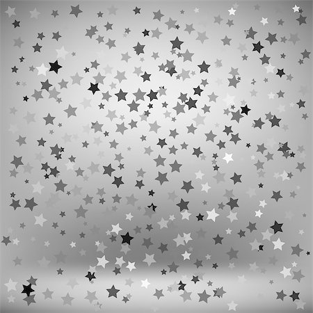 Set of Grey Stars on Soft Grey Background. Starry Pattern Stock Photo - Budget Royalty-Free & Subscription, Code: 400-09091908