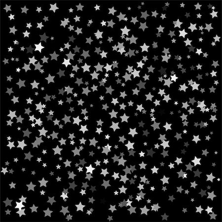 Set of Grey Stars on Dark Background. Starry Pattern Stock Photo - Budget Royalty-Free & Subscription, Code: 400-09091901